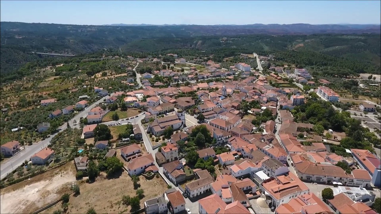 Vista aérea  vila de Pedrogão Grande