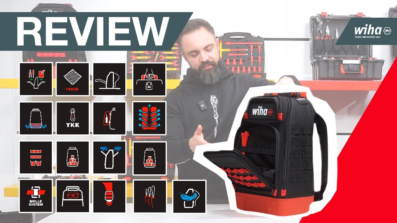 Wiha Elektriker Werkzeugrucksack I FeaturesI Review I 28 teilig mit Elektriker Grundausstattung