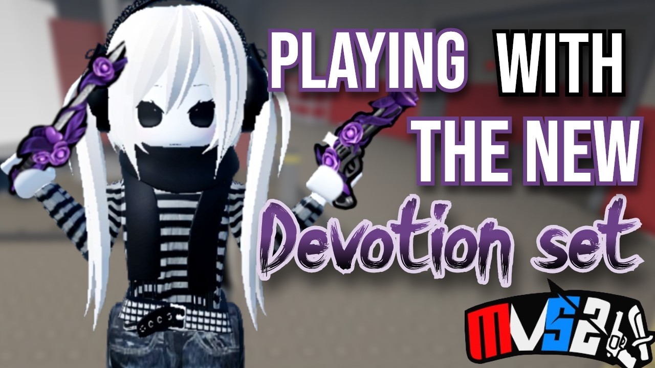 playing with the NEW Devotion Set in Mvs 2 | murderers vs sheriffs valentine's update | roblox
