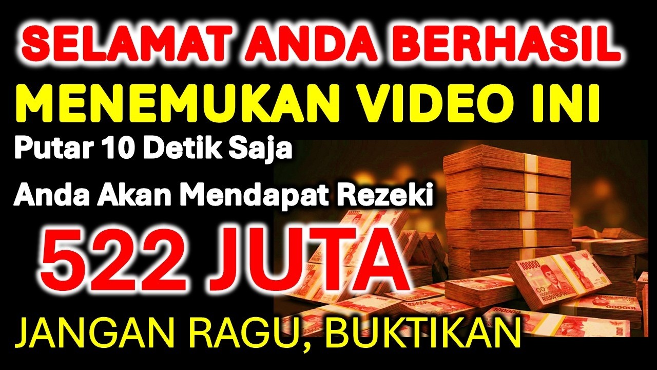 SELAMAT ANDA TERPILIH HARI INI ✅ UANG DATANG SENDIRI KERUMAH ANDA | Doa pembuka rezeki #280