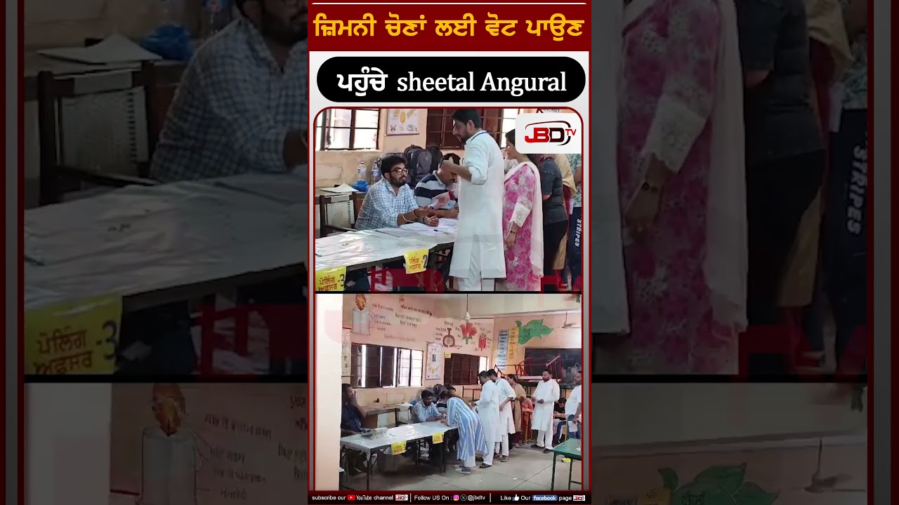 ਜ਼ਿਮਨੀ ਚੋਣਾਂ ਲਈ ਵੋਟ ਪਾਉਣ ਪਹੁੰਚੇ sheetal Angural