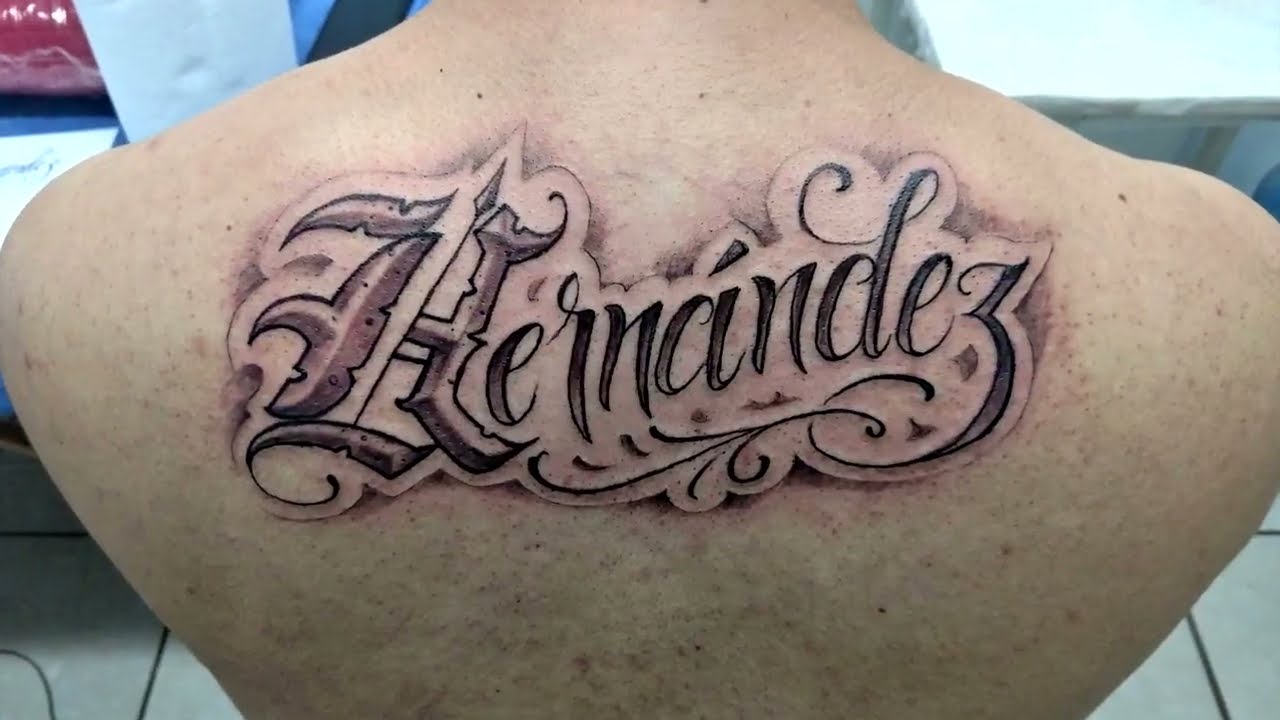 ✅ Tatuando lettering HERNANDEZ 🔥 tatuando letras chicanas, FANCY CHICANO ✅ lettering tatuajes