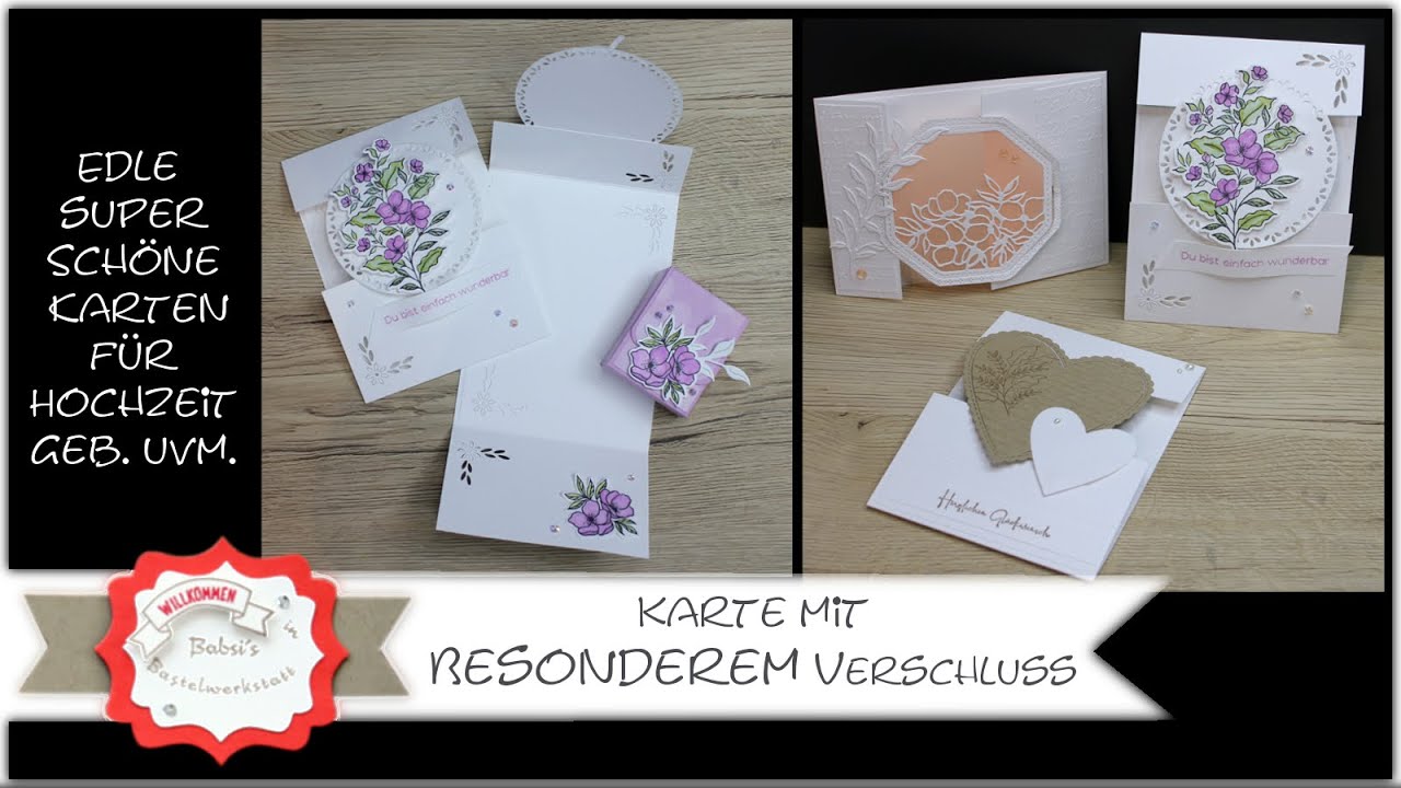 Besondere Kartenform - mit besonderem Verschluss - Geburtstag - Hochzeitseinladung - Stampin'Up!