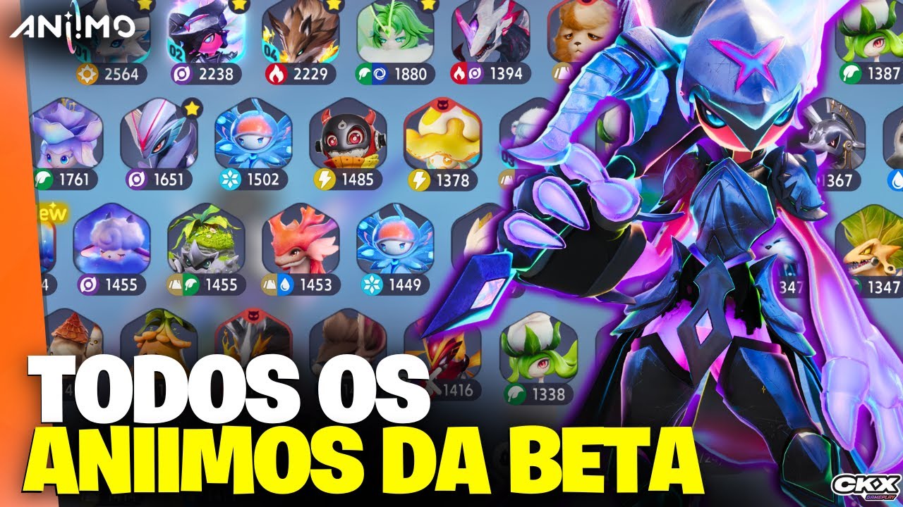TODOS OS ANIIMO E SUAS LINHAS EVOLUTIVAS NO ANIIMO BETA 2 [4k 60fps]