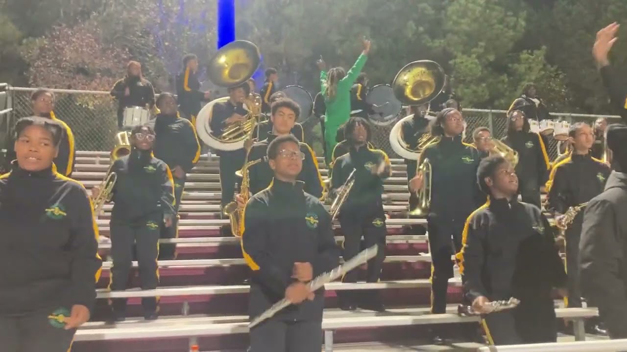 Spencer Vs Westside Marching Band In The Stands