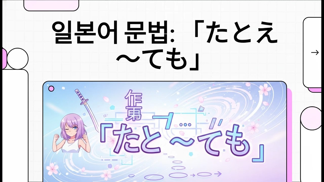 일본어 문법: 「たとえ～ても」 - 일본어 JLPT N3 문법 - 27
