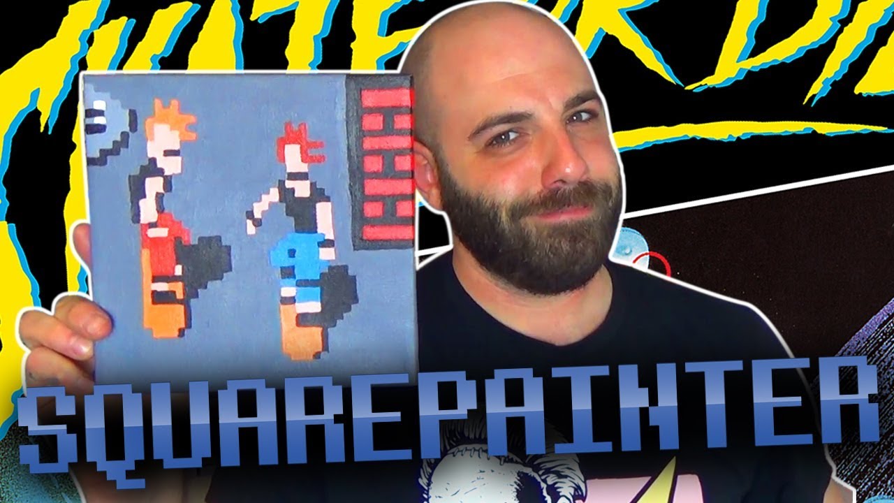 Skate Or Die Speed Painting - Squarepainter feat. Rebel Gaming Club!