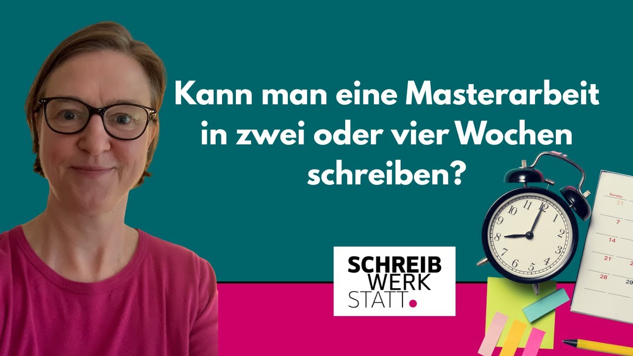 Kann man eine Masterarbeit in zwei oder vier Wochen schreiben?