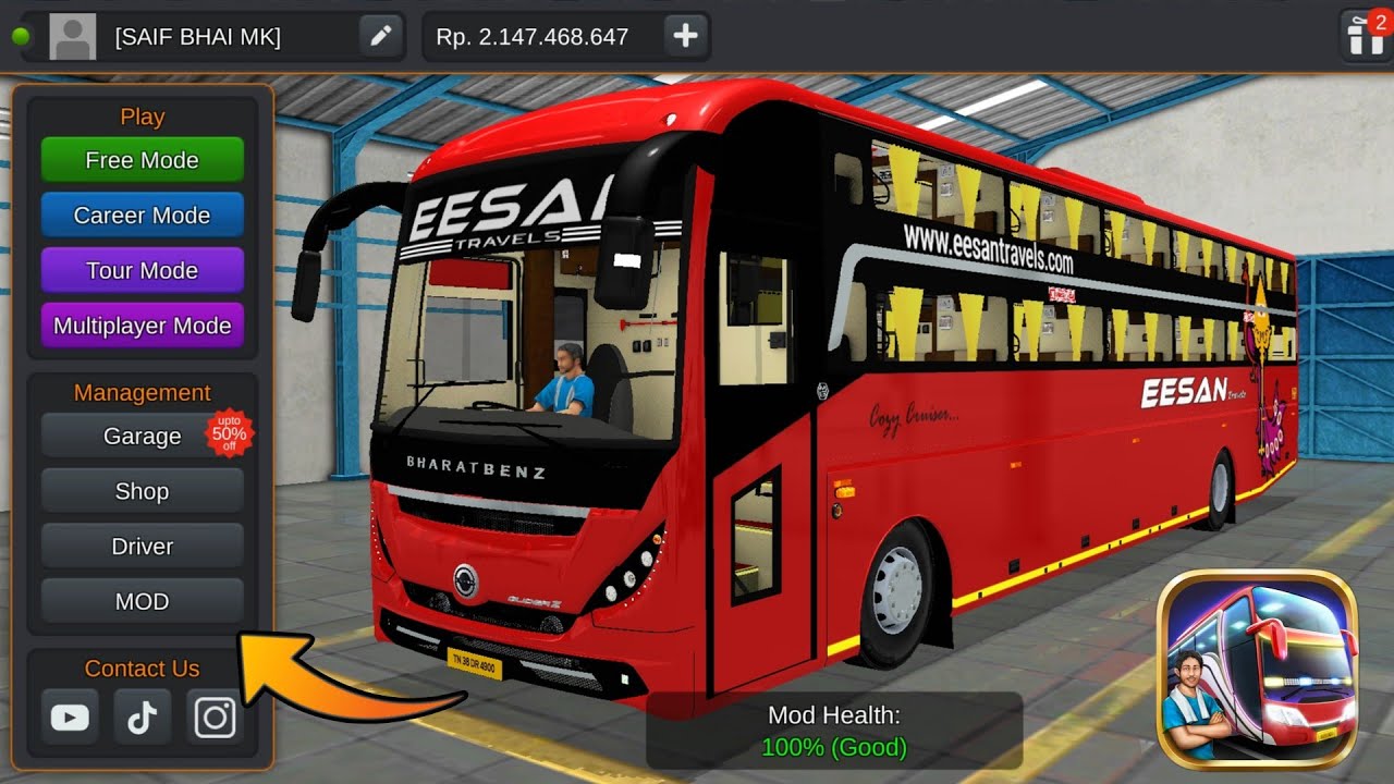 How To Add Indian MG Gliderz Sleeper Bus Mod For Bussid | Bus Simulator Indonesia Game 