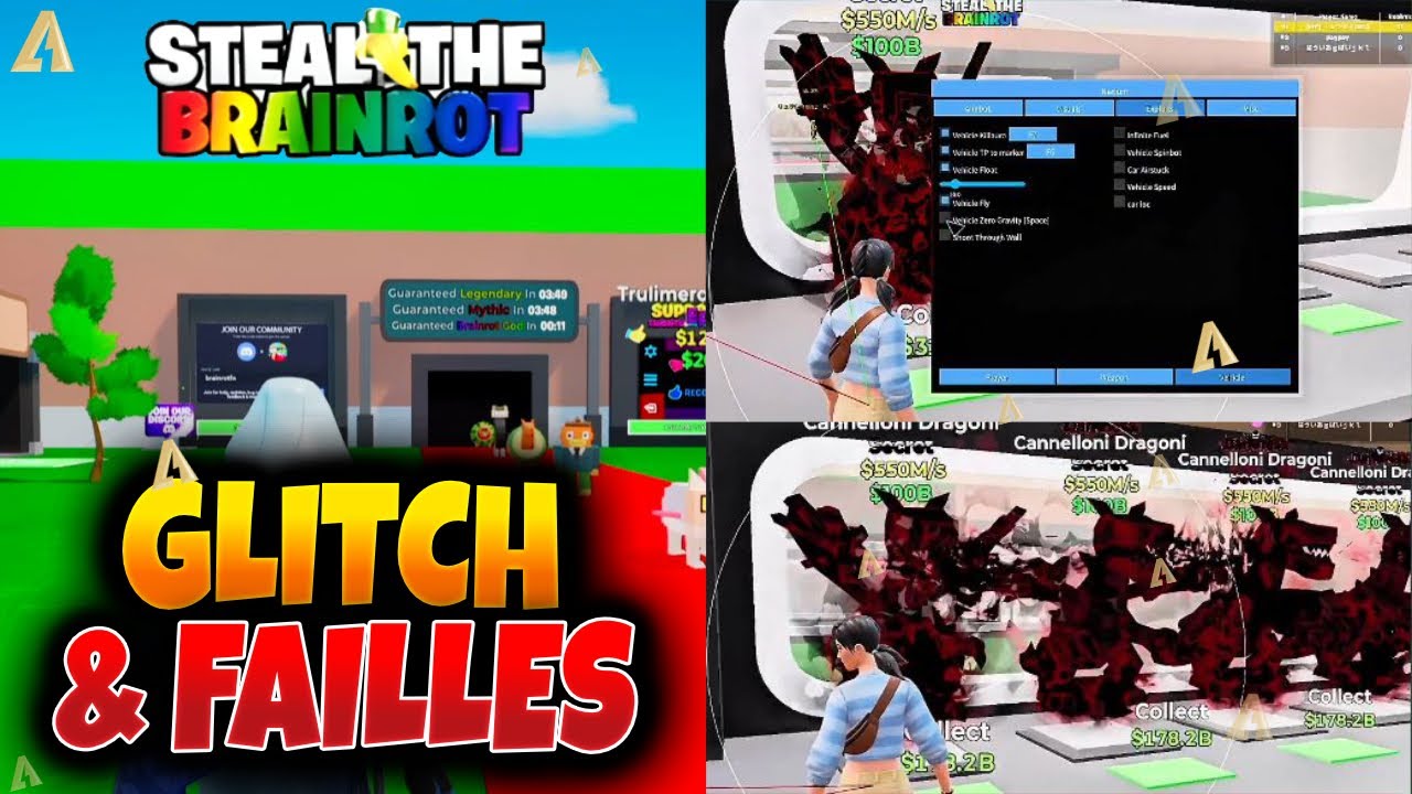 les Glitch & Failles + Duplication Steal the Brainrot Fortnite