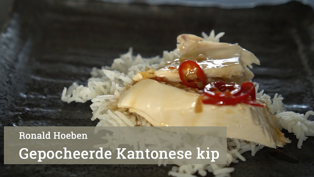 Makkelijke gepocheerde Kantonese kip