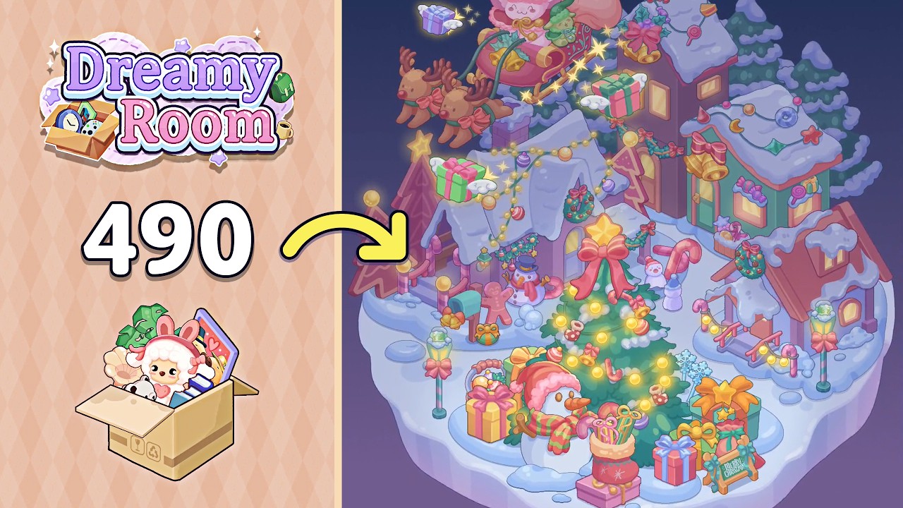 Dreamy Room Level 490 Christmas Town | Complete Walkthrough & Solutions! 🎨