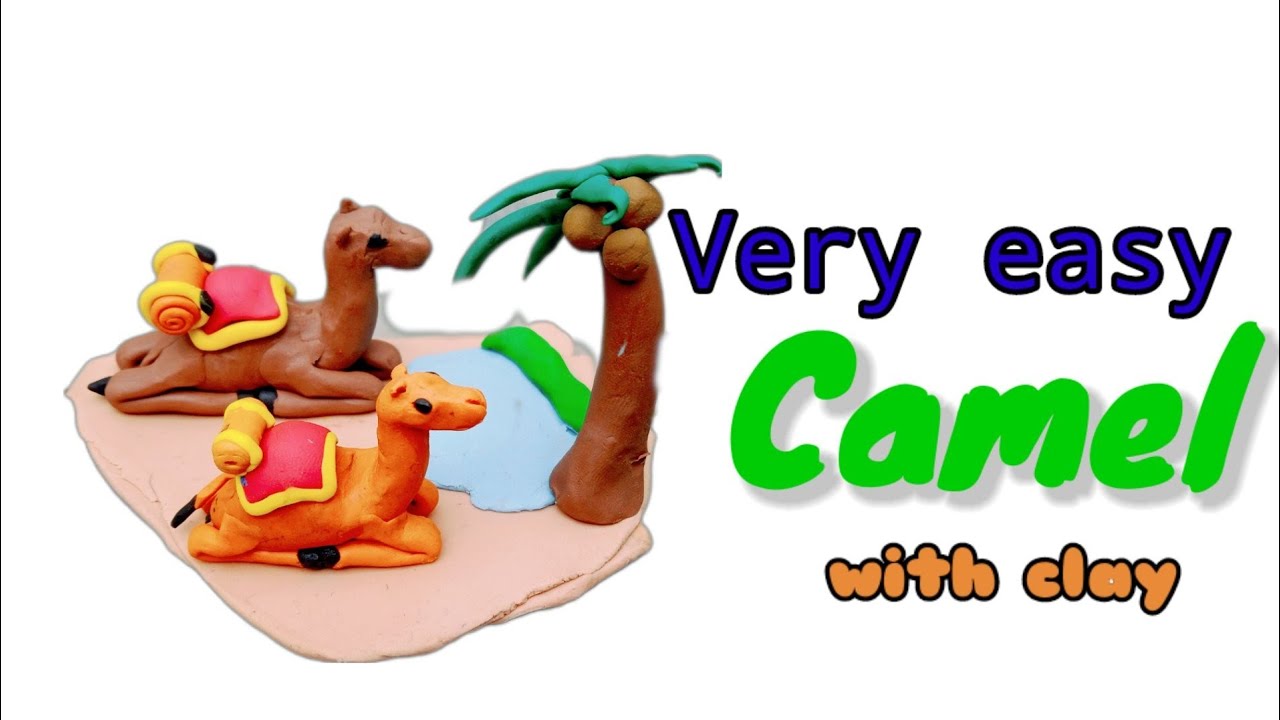 polymer clay camel 🐪/ How to make camel with clay/ JASRAJ SAGGI'S FUN WITH CLAY