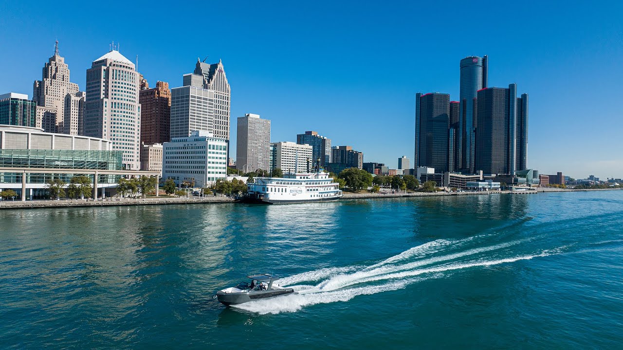 Iconic Cities by Water: Exploring Detroit on the Aviara AV36