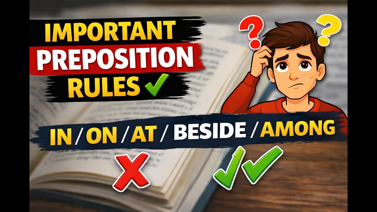 👉 Preposition Rules | Learn in 10 Minutes | English Grammar