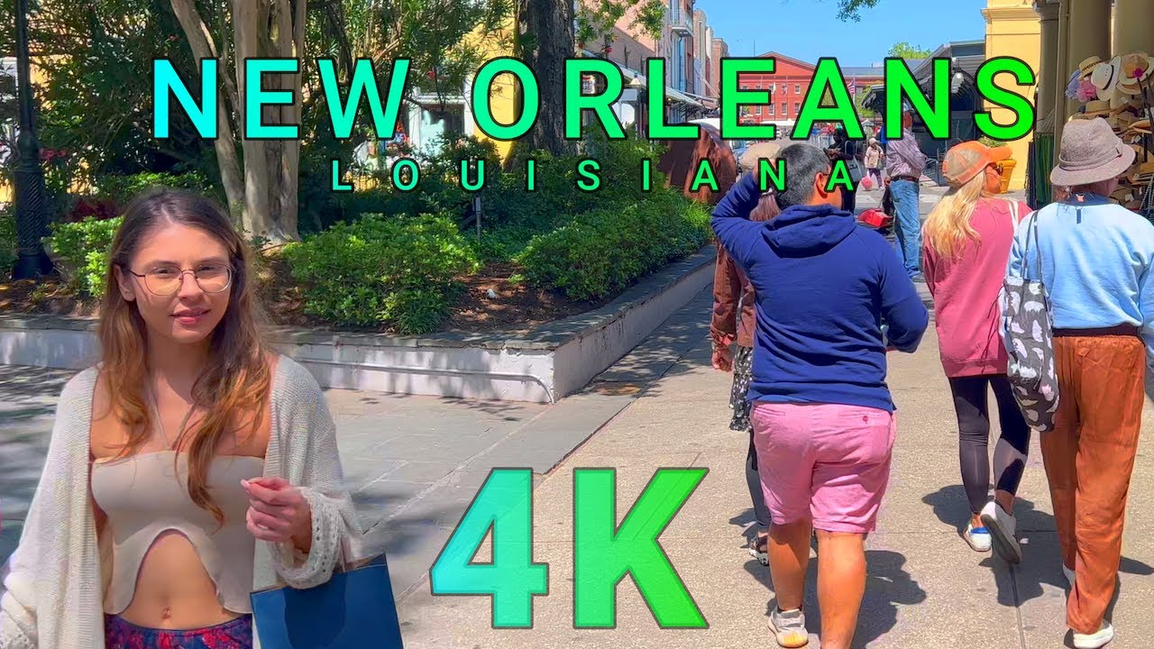French Market Walk in New Orleans, Louisiana USA 4K - UHD