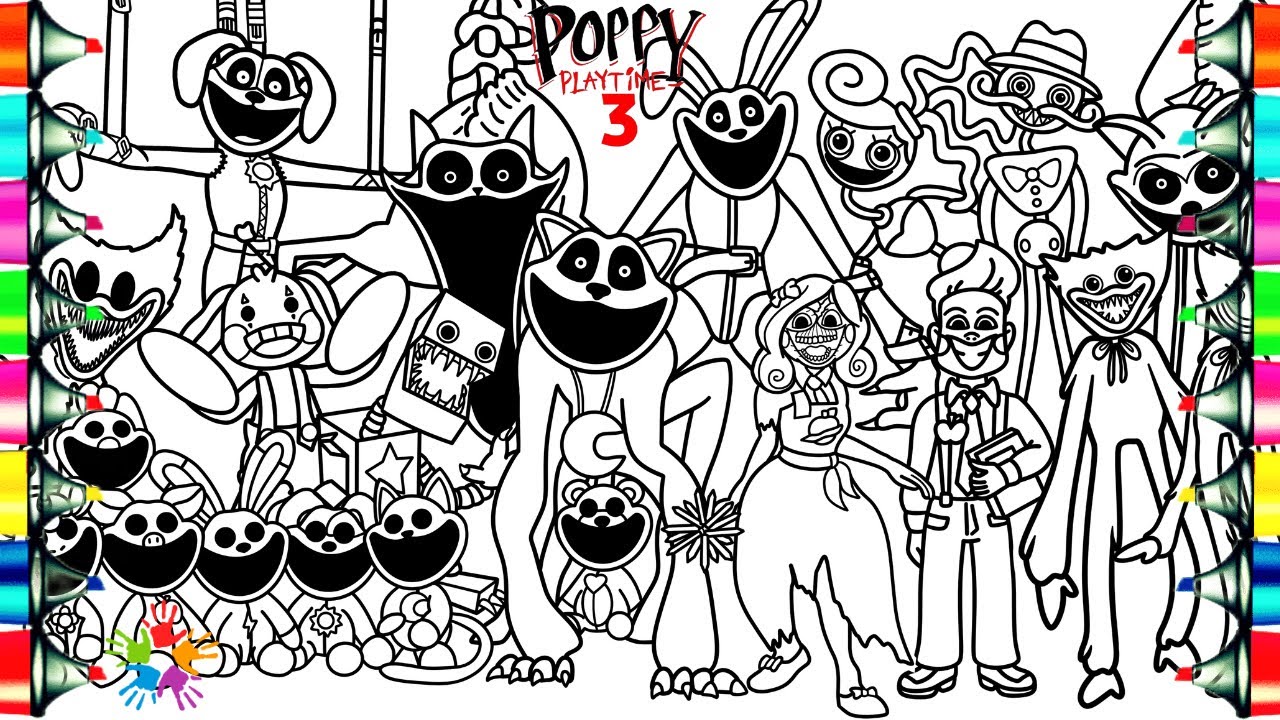 Poppy Playtime Chapter 3 Coloring Pages / How To Color Poppy Playtime 3 Characters / NCS Music