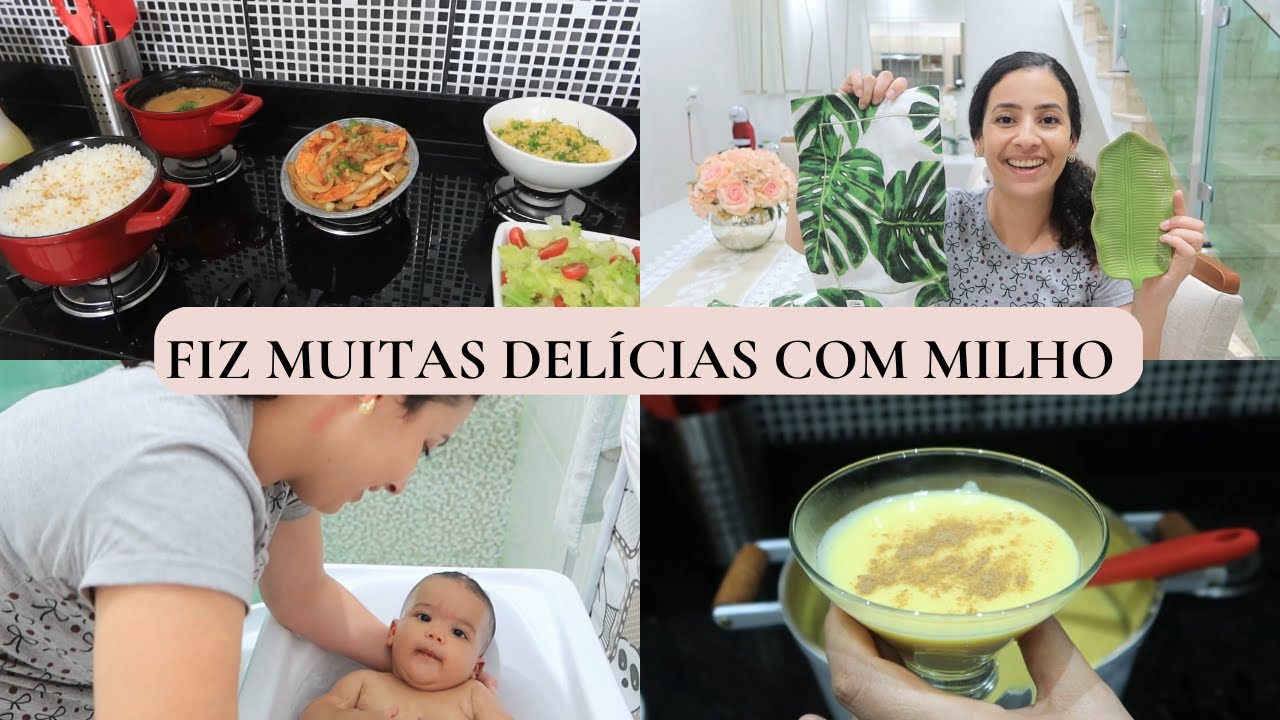 ALMOÇO CASEIRO, MARIDO TROUXE MUITO MILHO, FIZ MINGAU DE MILHO VERDE E BOLO E MAIS | LETÍCIA VELOSO