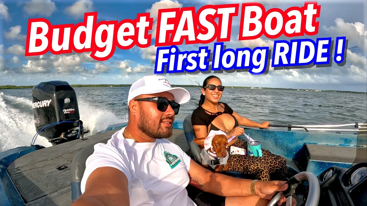 Cheap Fast Bass boat First test ride : Key largo sunset cruise !