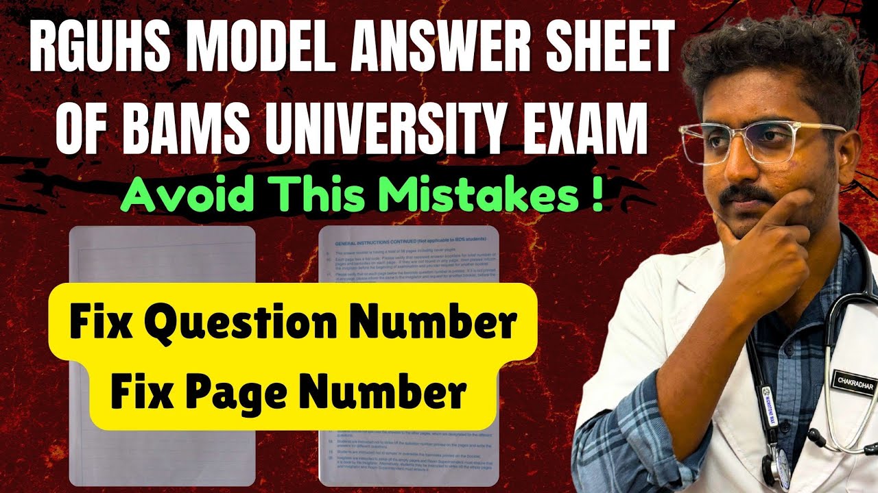 Model Answer Sheet Of RGUHS University For BAMS University Exams