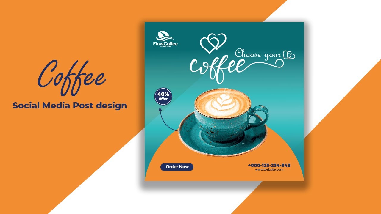 Social Media Post Graphic Design - Adobe Illustrator Tutorial #Designer_Asma