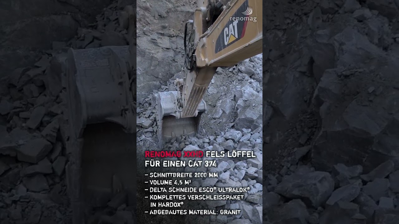 Renomag XXHD fels löffel für CAT 374F