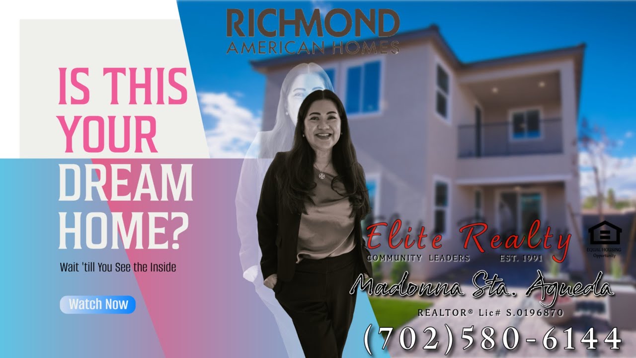 Elm Floor Plan by Richmond American / Southwest Las Vegas /  Brand new  with upgrades / FULL TOUR