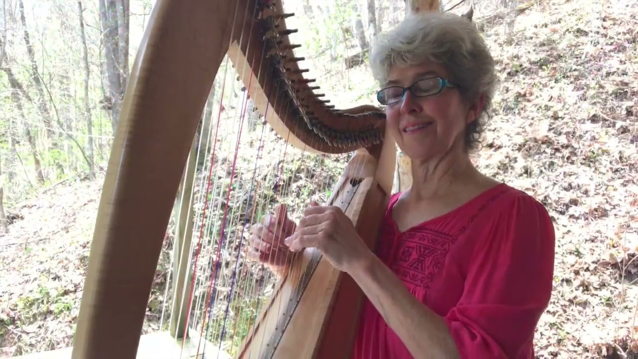 Harp Tutorial 188.  Performance:  Welsh tune: Coy Dame in Gloves