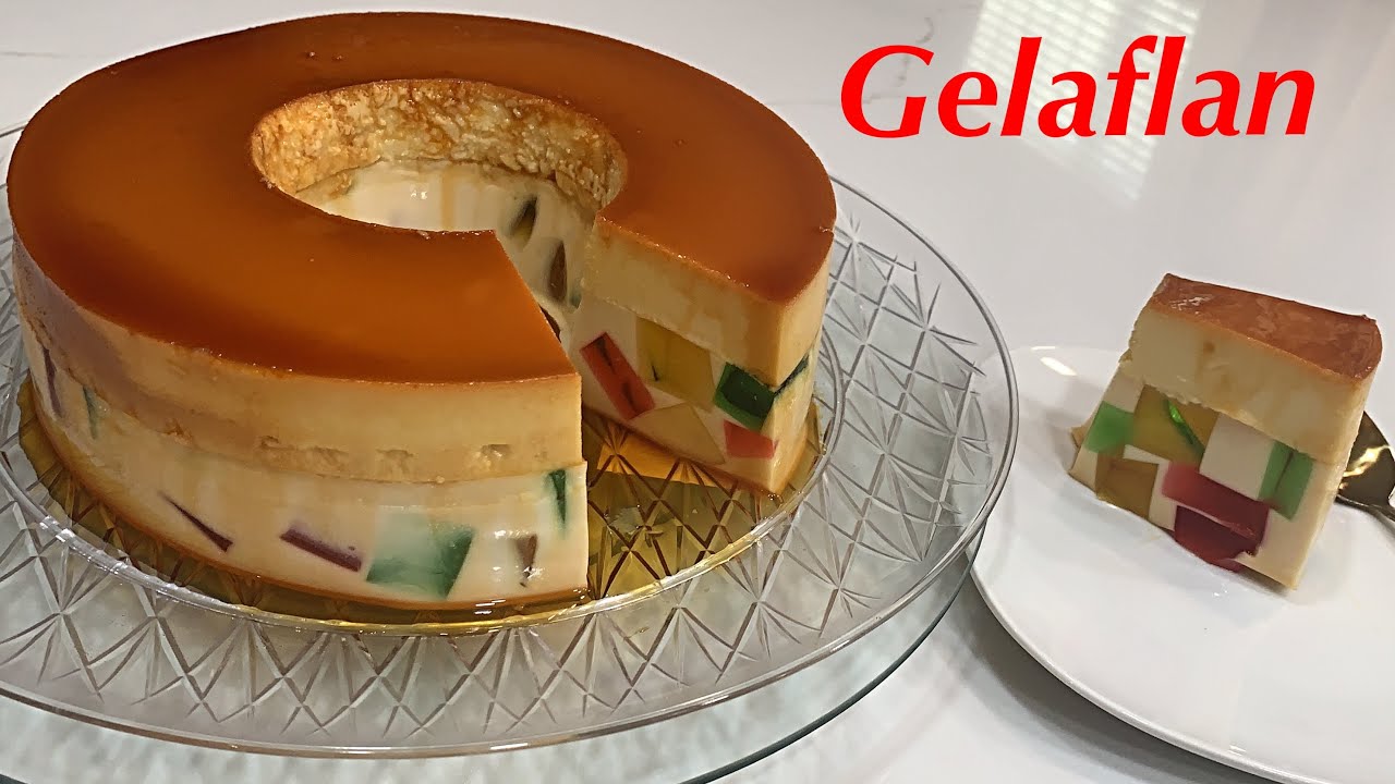 GELAFLAN - GELATINA TRES LECHES DE MOSAICO + FLAN 🍮 Postre 2en1 Riquísimo!