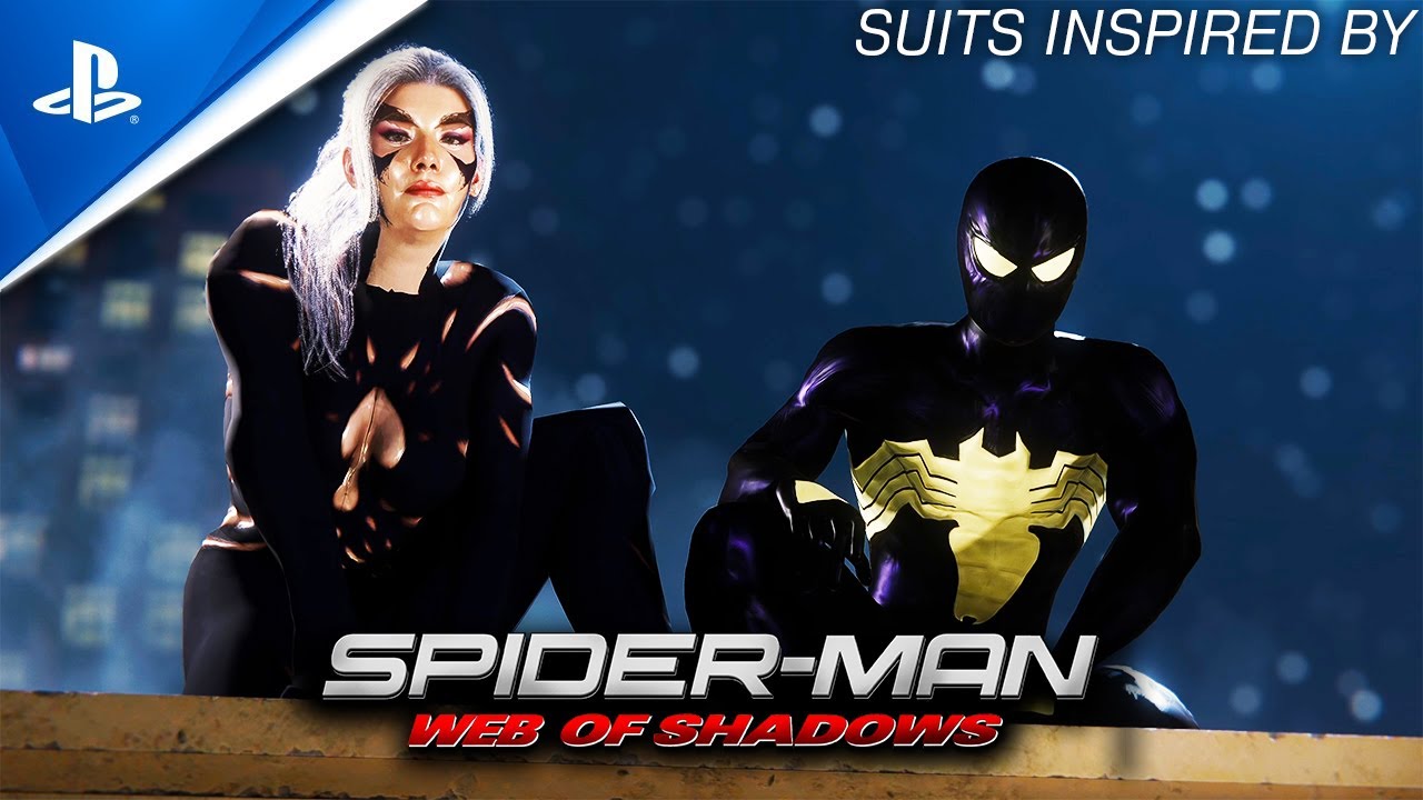 Black Suit Spider-Man + Symbiote Black Cat WEB OF SHADOWS - Spider-Man PC MOD