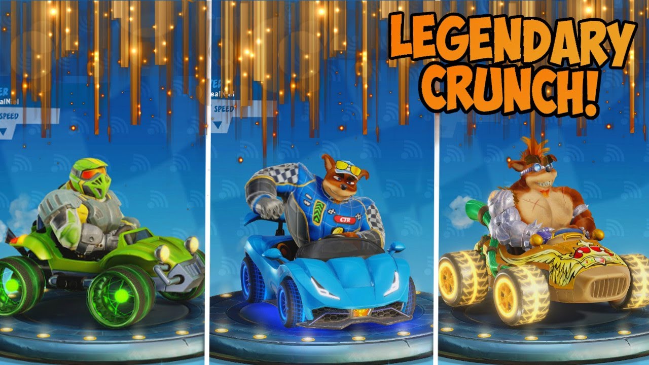 CRUNCH LEGENDARY SKIN SHOWCASE! | Crash Team Racing Nitro Fueled