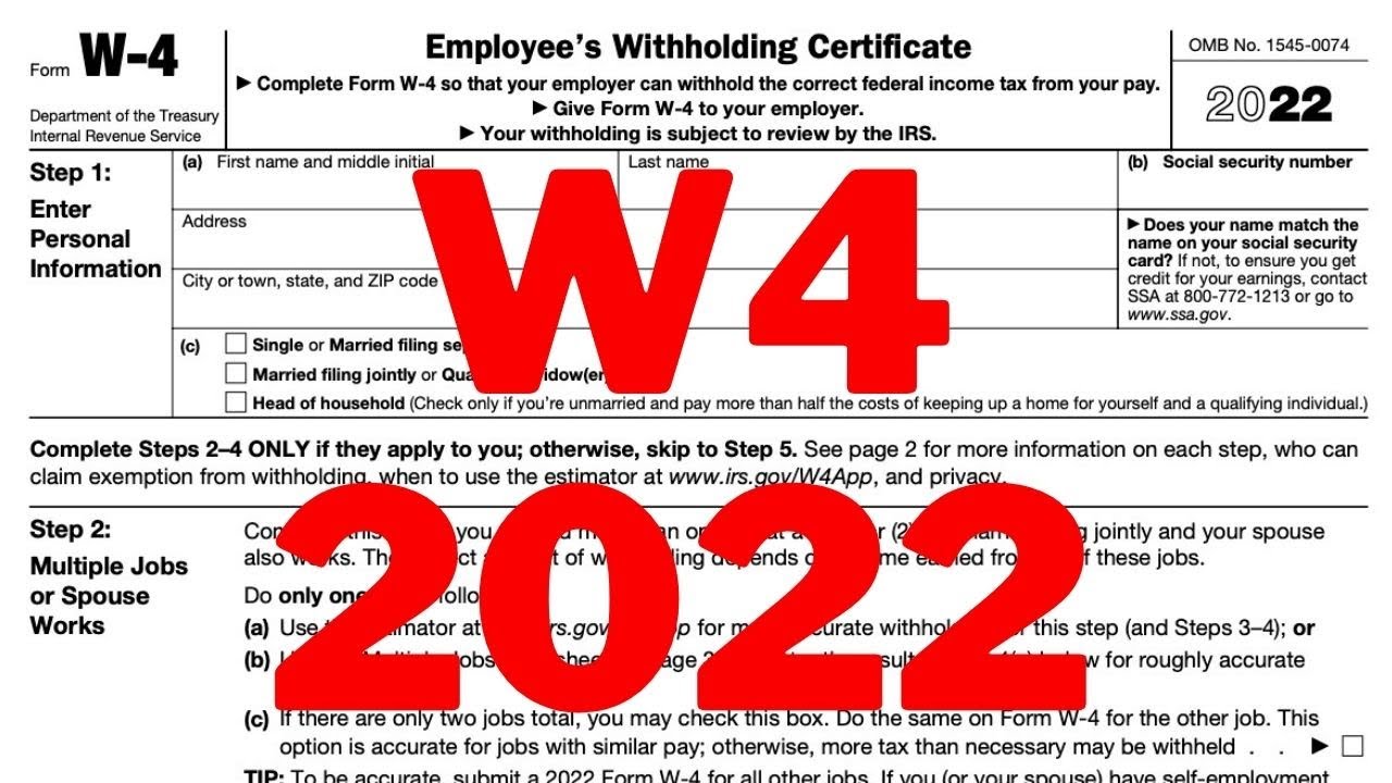 How To Fill Out W4 Tax Form In 2022 FAST UPDATED