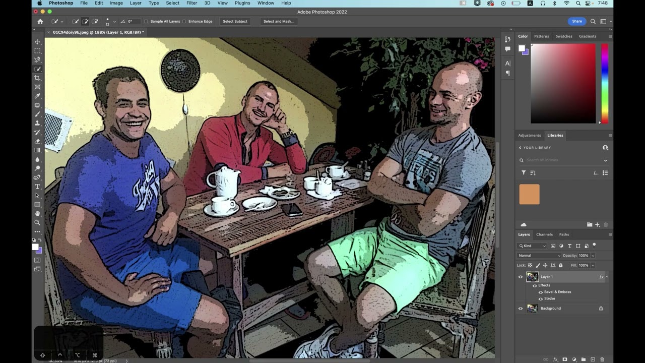 Filter in Photoshop - how to make your photo like in cartoon