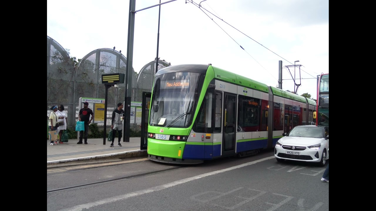 Stadler Variobahn 2565 London Tramlink Arrived at West Croydon for New Addington