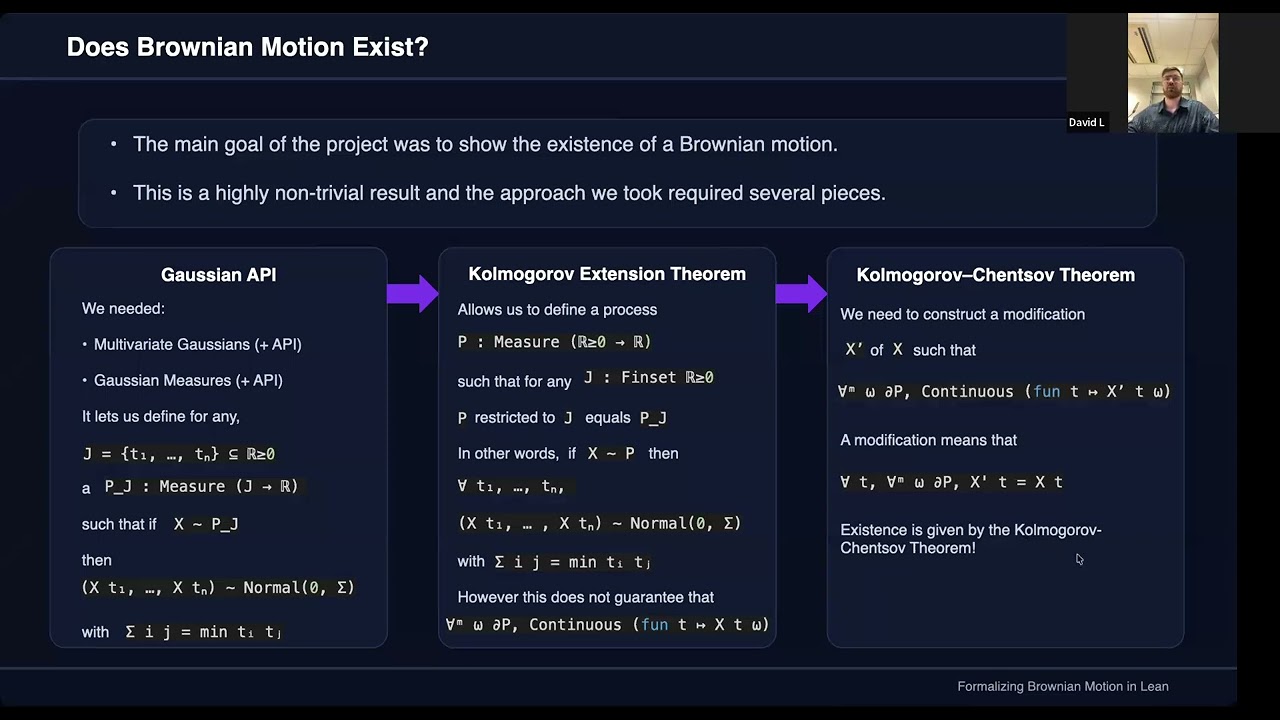 David Ledvinka - Formalization of Brownian Motion in Lean (Lean Together 2026)