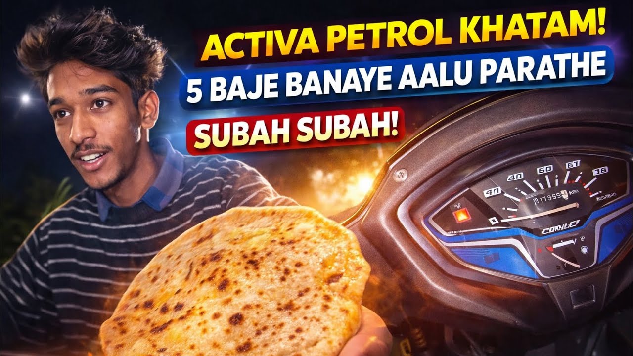 Petrol Khatam Ho Gaya! 😭 5 Baje Subah Aalu Paratha Challenge #shortvideo #youtubeshorts #shorts 