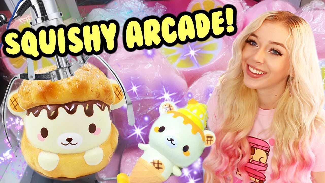 SQUISHY ARCADE!! CLAW MACHINES FILLED WITH SQUISHIES!!