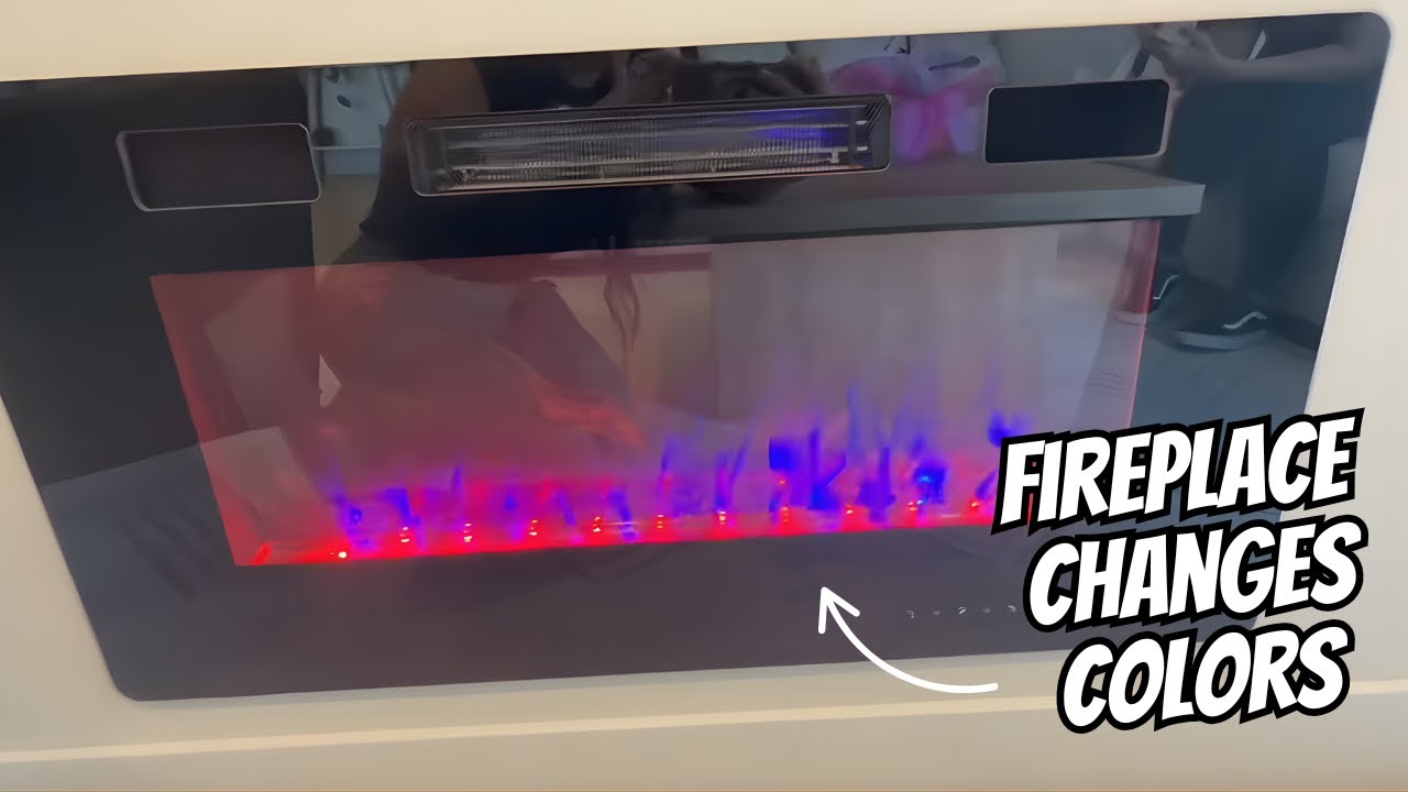 This Electric Fireplace Changes Colors!
