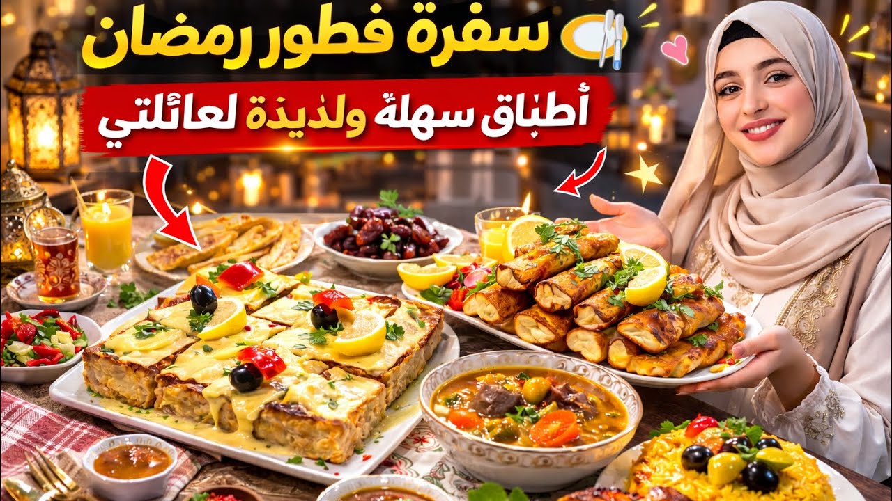 وش حضرت اليوم في فطور رمضان؟ 😋 سفرة تشهي!