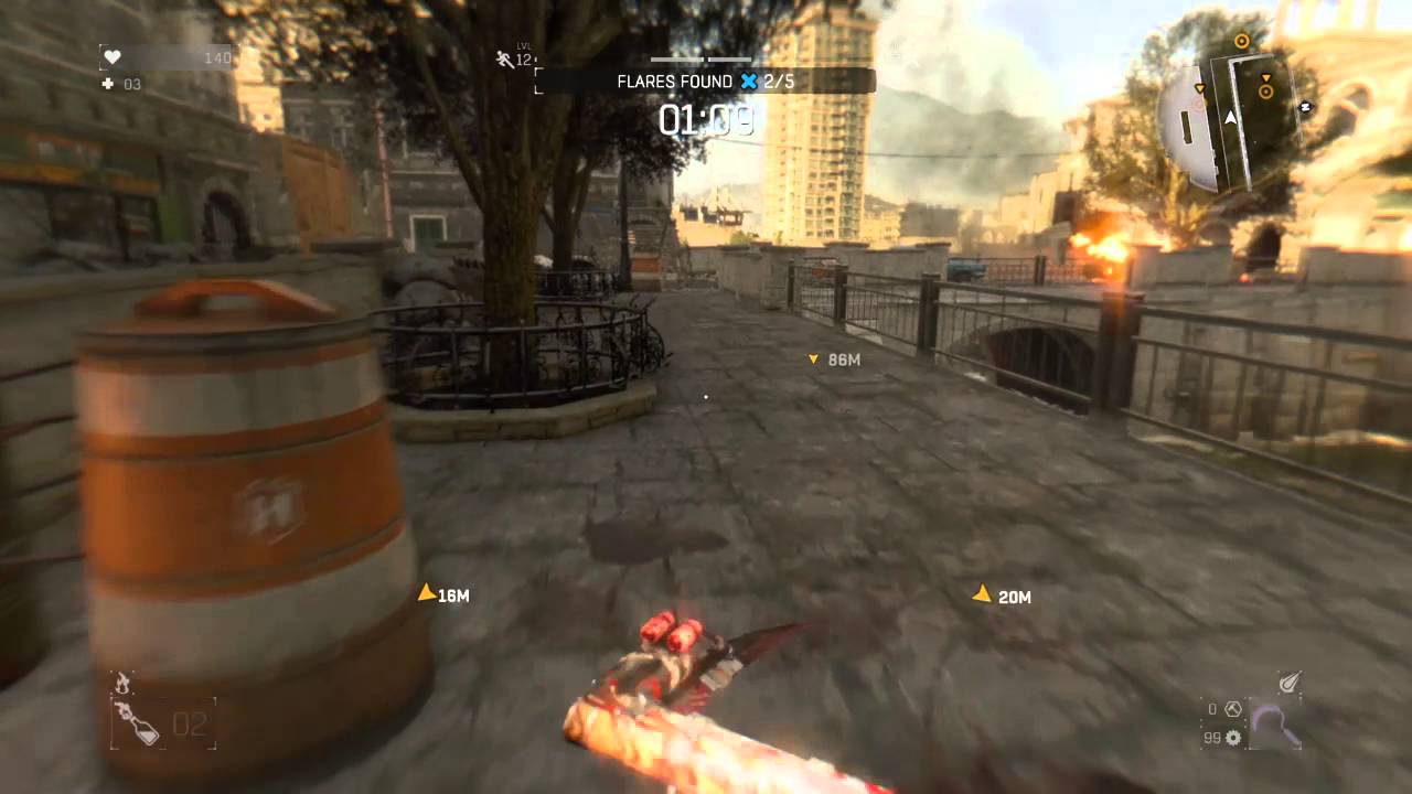 Dying Light: Challenge, Hard, Grab 5 flares underwater
