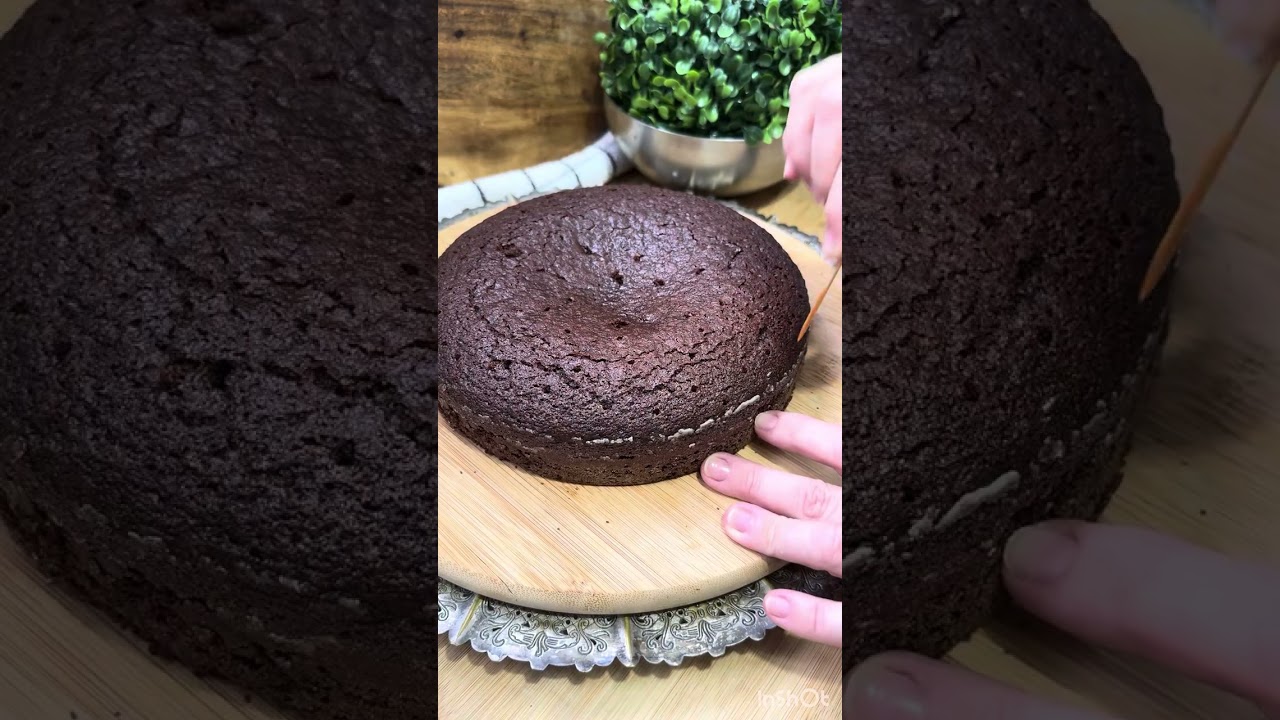 Bolo de chocolate com cobertura crocante 