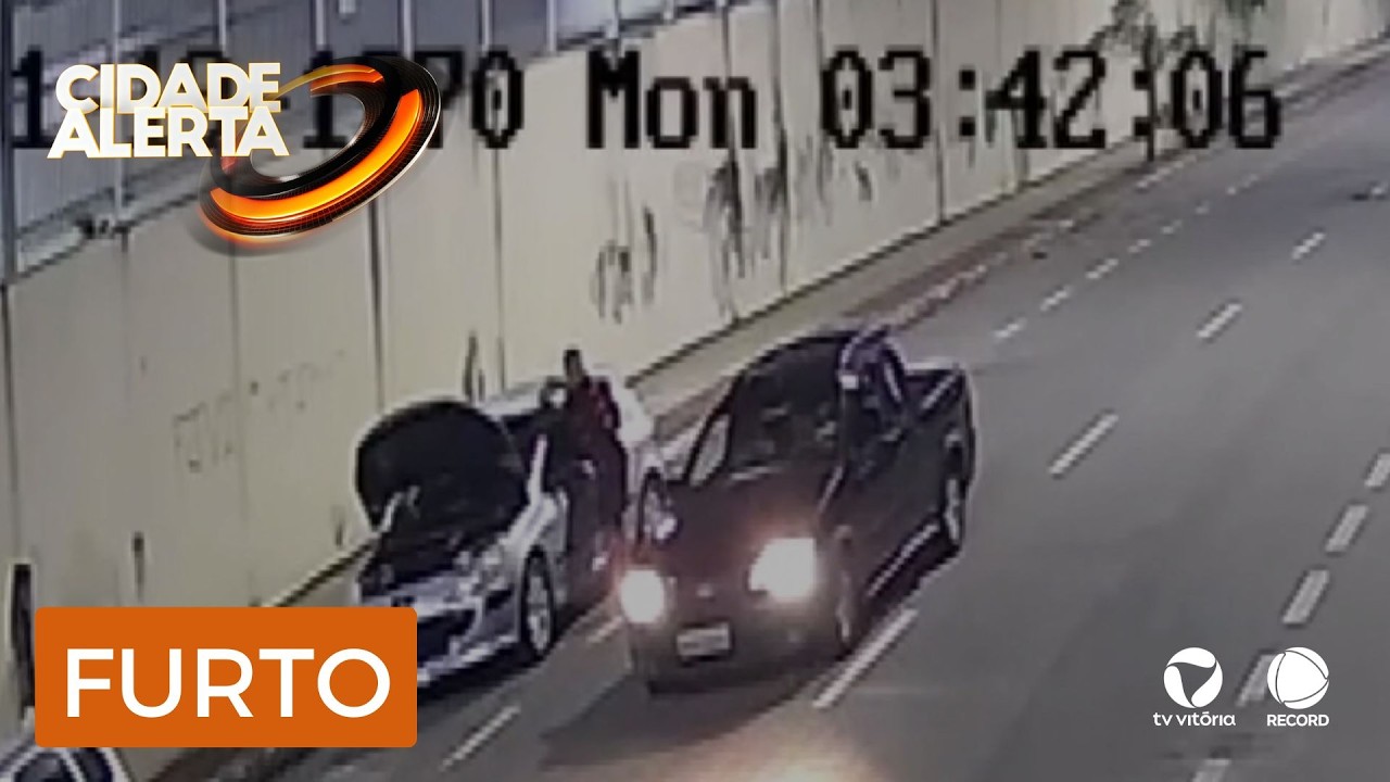 Pane falsa distrai motorista e carro é roubado em segundos; vítima pede ajuda.
