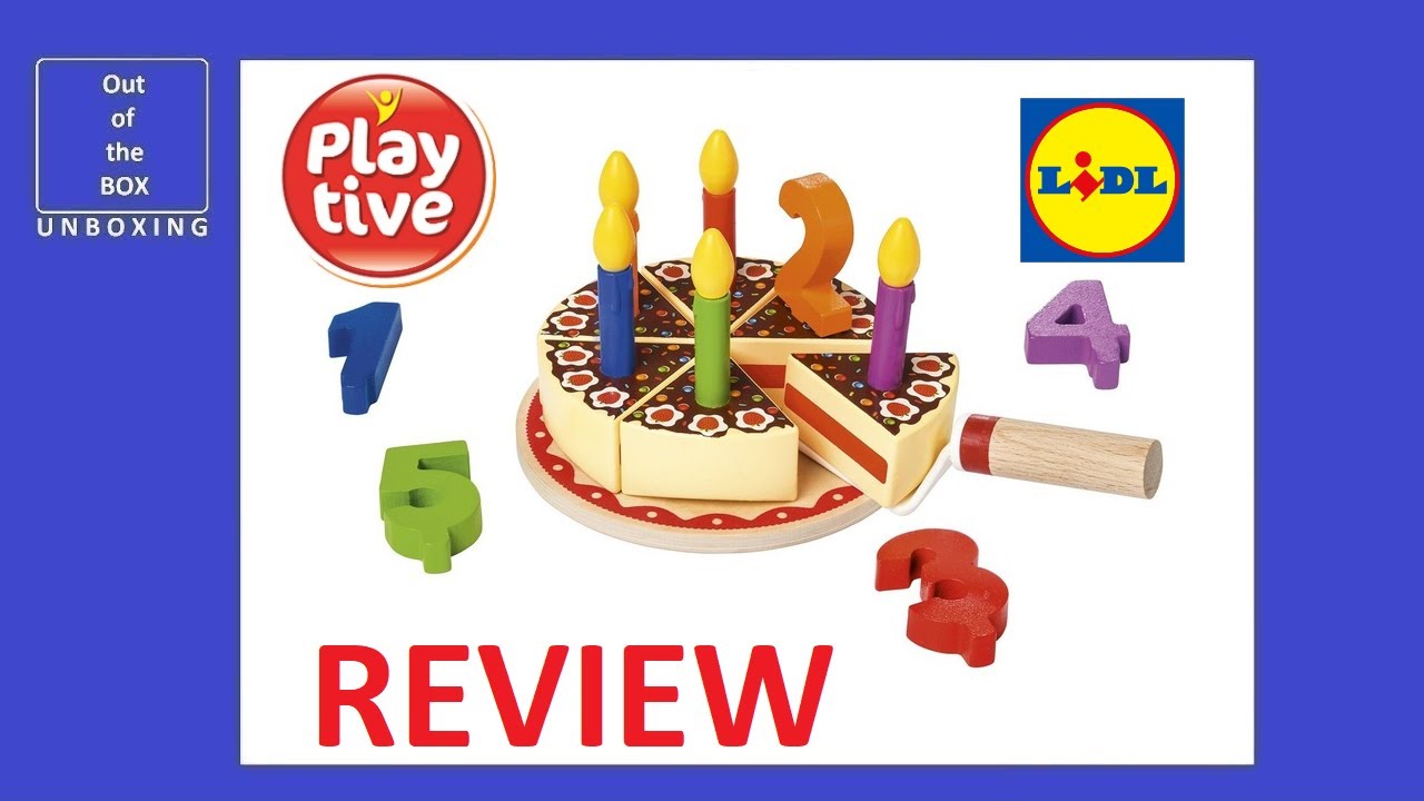PlayTive Birthday Cake Play Set REVIEW (Lidl real wood)