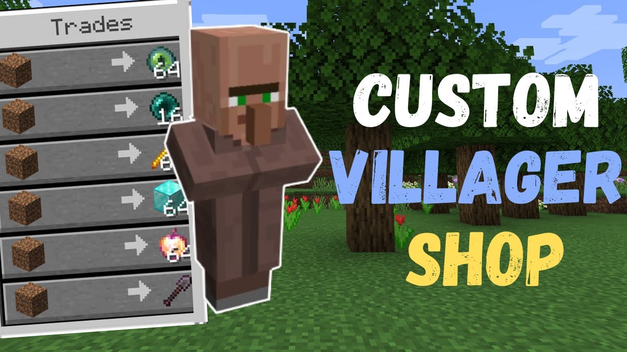 How To Make A Villager Shop in Minecraft Bedrock! (No Mods, 1.20+)