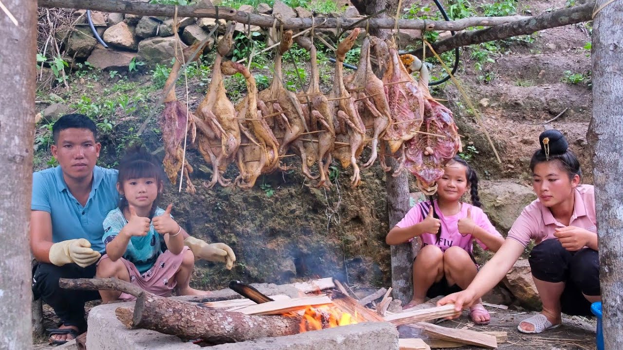 Process Smoked Goose Meat, Take It To The Market, Cook Lunch With The Family | Family Farm