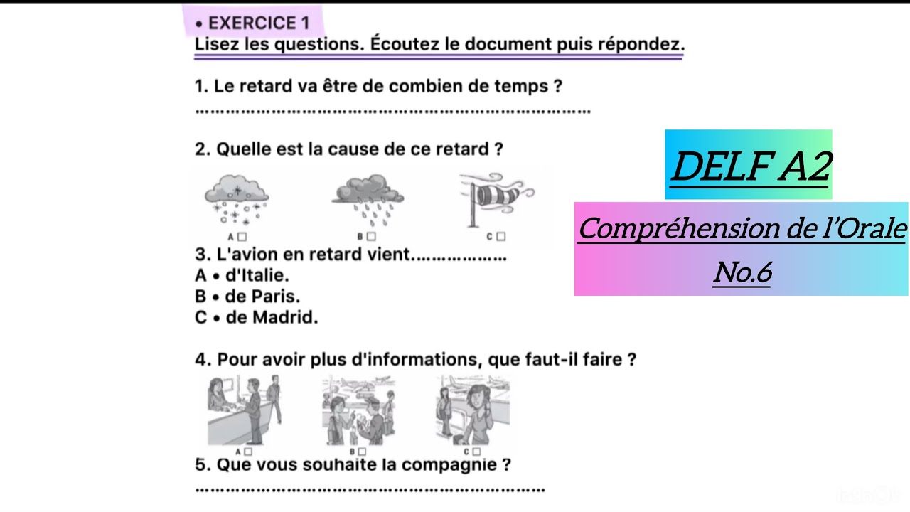 DELF A2 Compréhension de l’orale (No.6) | DELF A2 | The French Baguettes