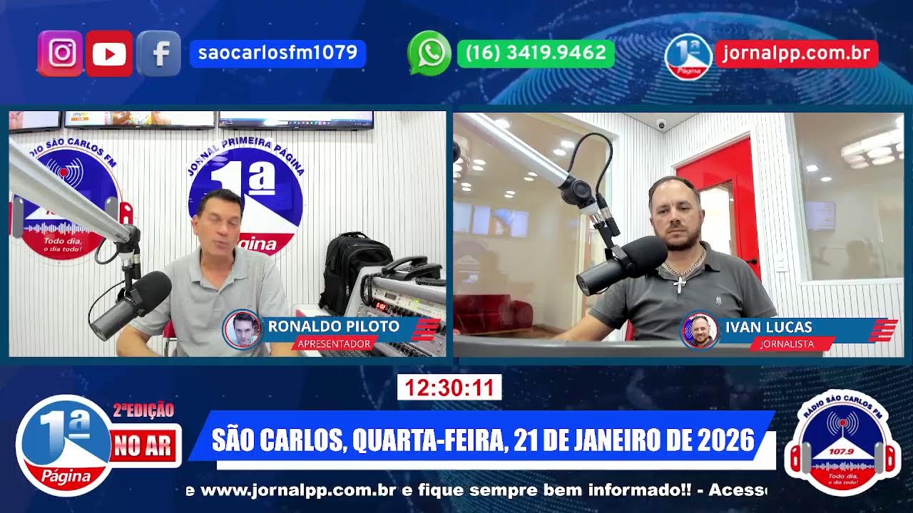 Jornal Primeira Página no Ar – 2ª EDIÇÃO – AO VIVO! 🔴🚨 21 DE JANEIRO DE 2026