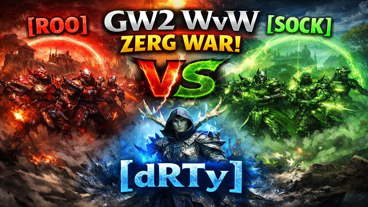GW2 WvW Zerg Fights ⚔️ Druid Healer POV | [dRTy] x [SOCK] x [ROO]