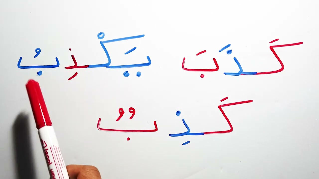 تعليم القراءة و الكتابة الفعل مضارع ماض مصدر درس الاملاء محوالامية Arabic verbs past present INF