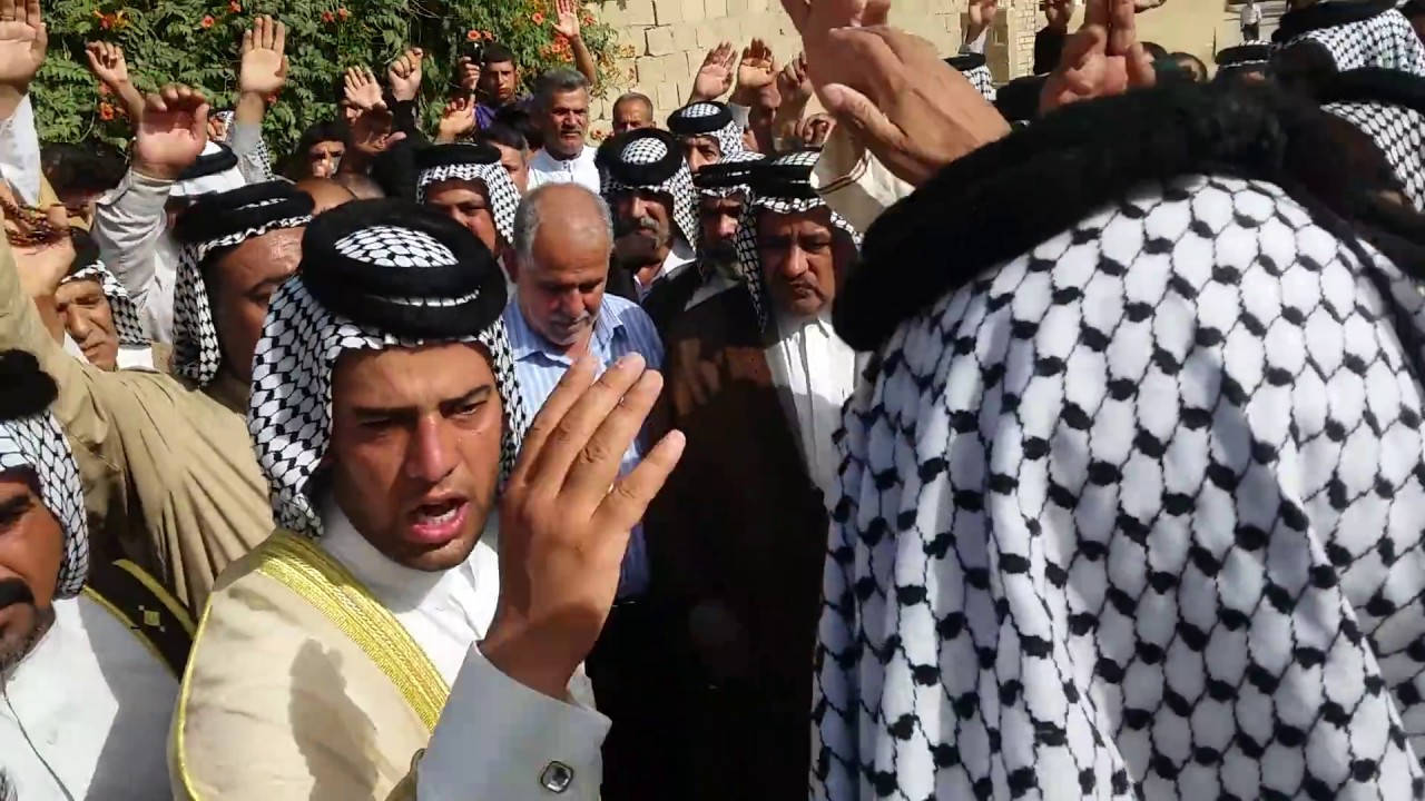 هوسات قبيله الساده المعامره الشيخ خالد مغاص في كربلاء لتعزيه قبيله المسعود بوفاه الشيخ احمد العلاوي